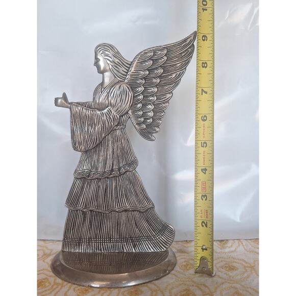 1994 San Francisco Music Box Pewter Angel Figurine 9" Candleholder - Picture 4 of 7